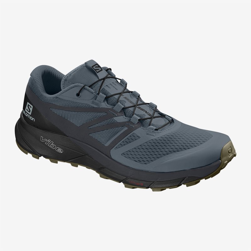 Salomon SENSE RIDE 2 Mens Running Shoes Navy UK BVKE